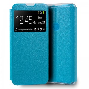 Fundação COOL Capa de Flip para Realme C3 / Realme 6i Celeste Liso D