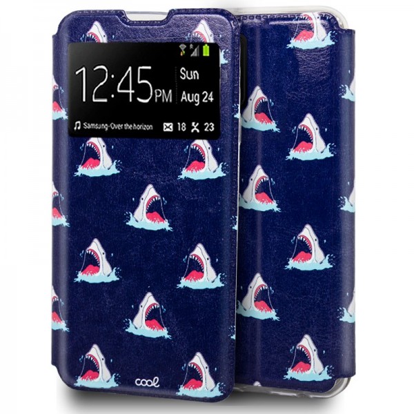 Funda Flip Cover Xiaomi Pocophone M3 Dibujos Tiburón D