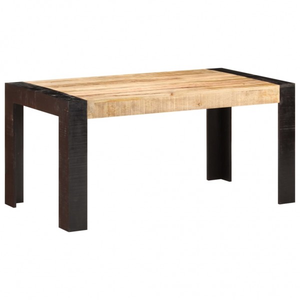 Mesa de comedor de madera maciza de mango 160x80x76 cm D