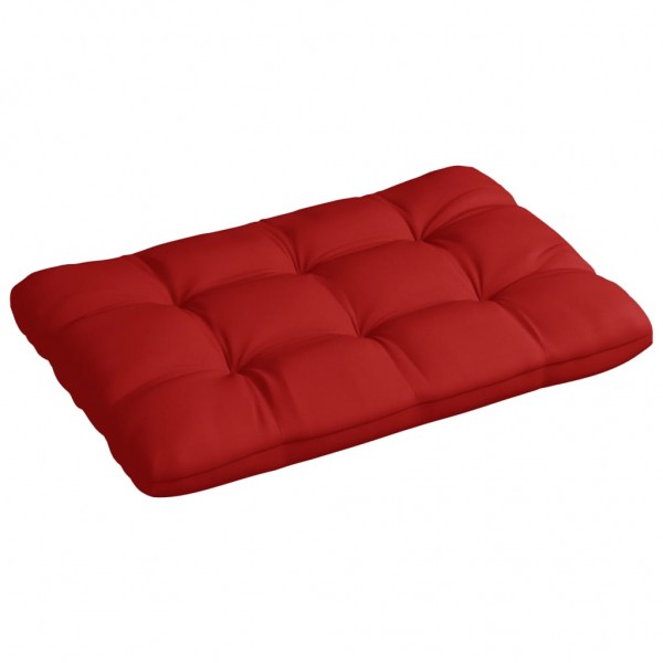 Cama de sofá de paletes de tecido vermelho 120x80x12 cm D