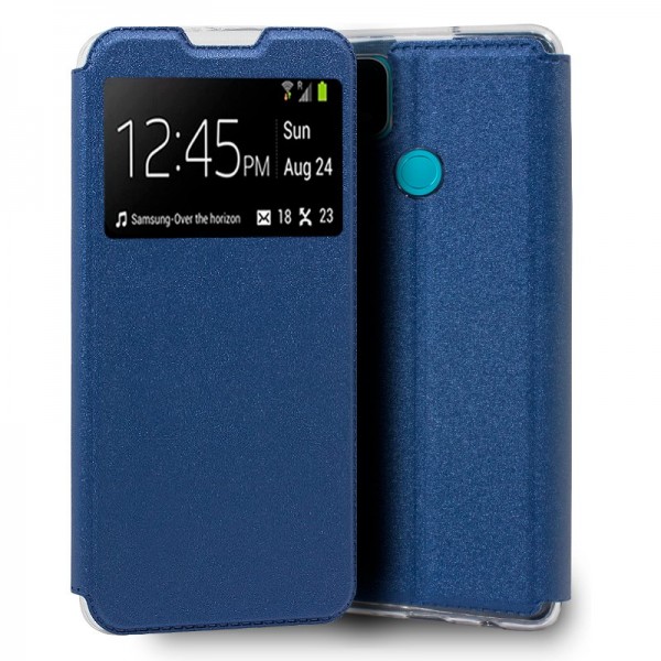 Funda Flip Cover Oppo A15 / A15s Liso Azul D