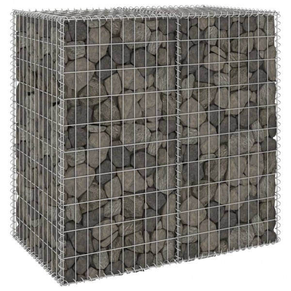 Muro de gaviones con cubiertas acero galvanizado 100x60x100 cm D
