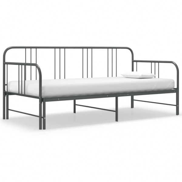 Estrutura do sofá cama removível de metal cinza 90x200 cm D