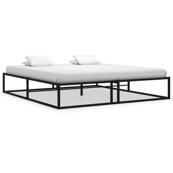 Estructura de cama de metal negra 160x200 cm D