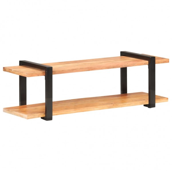 Mueble para TV de madera maciza de acacia 130x40x40 cm D