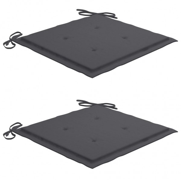 Acolhimentos cadeiras de jardim 2 x tecido Oxford anthracite 40x40x3 cm D