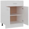Armario inferior cajón cocina contrachapada blanco 60x46x81.5cm 5