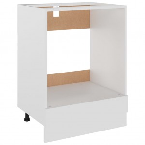 Armário de forno de madeira branco 60x46x81.5 cm D