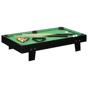 Mini mesa de bilhar preto e verde 92x52x19 cm D