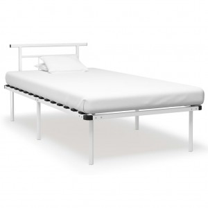 Estructura de cama de metal blanco 100x200 cm D