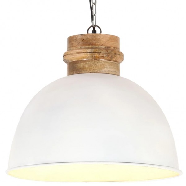 Lámpara colgante industrial redonda mango blanca 50 cm E27 D