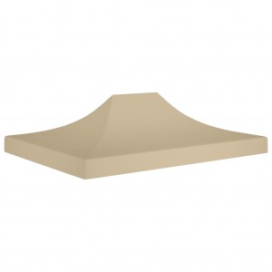 Techo de carpa para celebraciones beige 4.5x3 m 270 g/m² D