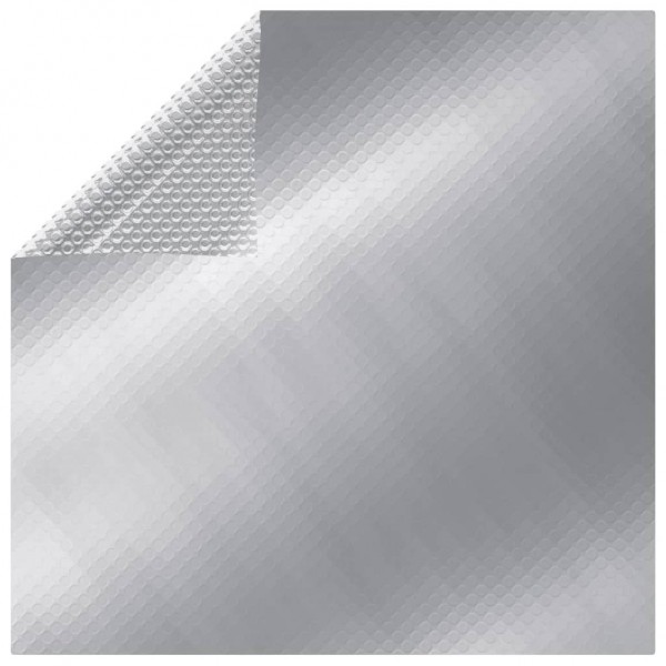 Teto solar de piscina flutuante PE rectangular prata 6x4m D