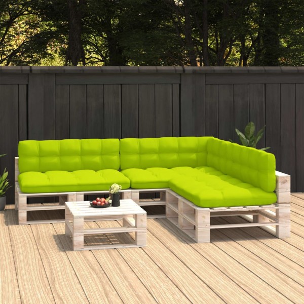 Poltronas de sofá de palha 7 unidades verde brilhante D