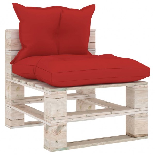 Cojines para sofá de palets 2 unidades tela rojo Cojines para sofá de palets 2 unidades tela rojo D