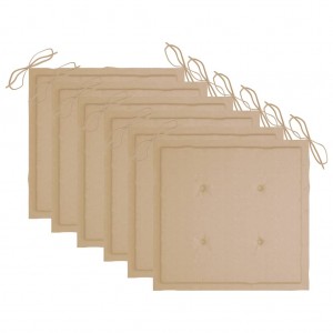 Acessórios para cadeiras de jardim de tela Oxford beige 50x50x3 cm D