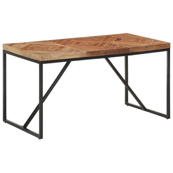 Mesa de jantar de madeira maciça de mangue e acacia 140x70x76 cm D