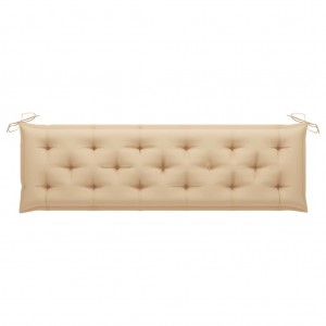 Cusco de banco de jardim tecido Oxford beige 180x50x7 cm D