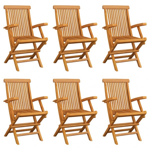 Cadeiras de jardim dobráveis 6 unidades D