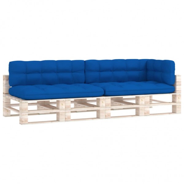 Cojines para sofá de palets 5 unidades tela azul royal D