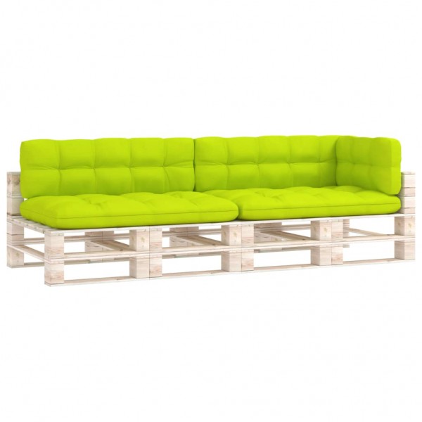 Cojines para sofá de palets 5 piezas verde brillante D