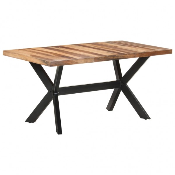 Mesa de jantar de madeira acacia acabado de mel 160x80x75 cm D
