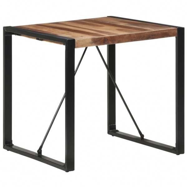 Mesa de jantar de madeira maciça com acabamento sheesham 80x80x75 cm D