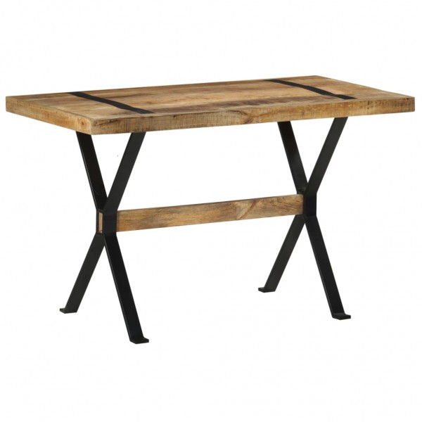 Mesa de comedor madera de mango rugosa 120x60x76 cm D