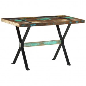 Mesa de jantar em madeira maciça reciclada 120x60x76 cm D