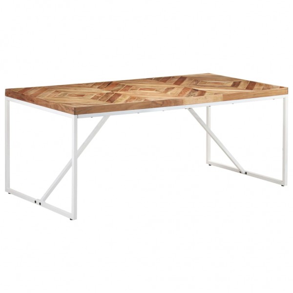Mesa de jantar de madeira maciça de acacia e mangue 180x90x76 cm D