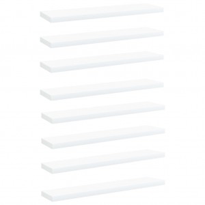 Estantes para estantería 8 uds contrachapada blanco 40x10x1.5cm D