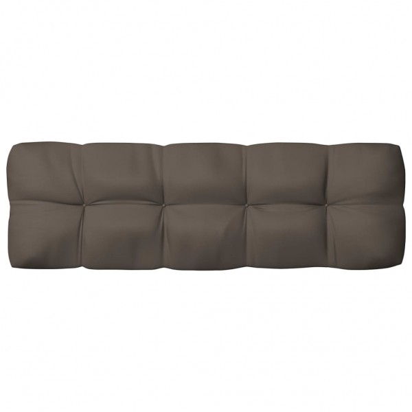 Cojín para sofá de palets de tela gris taupé 120x40x12 cm D