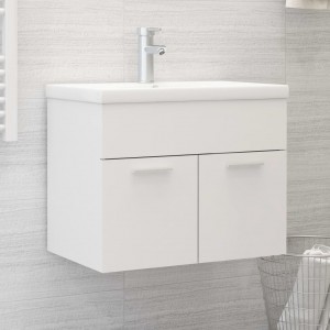 Armario para lavabo madera contrachapada blanco 60x38.5x46 cm D