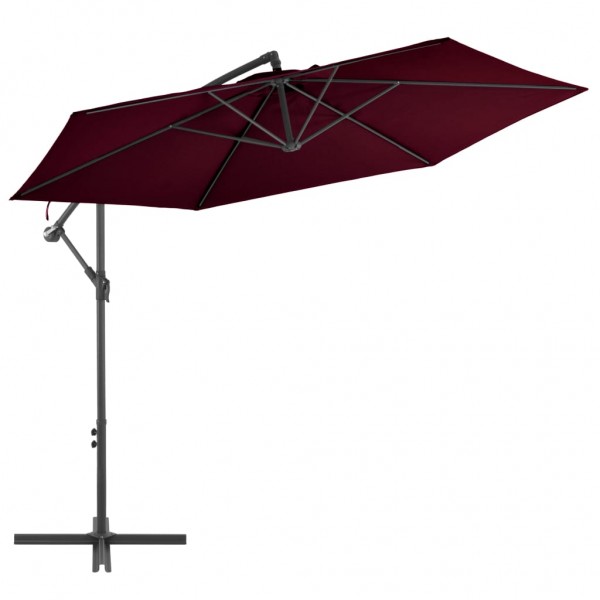 Um guarda-chuva de alumínio vermelho 300 cm D