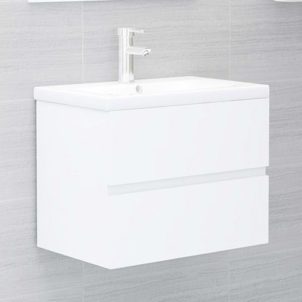 Armario para lavabo madera contrachapada blanco 60x38.5x45 cm D
