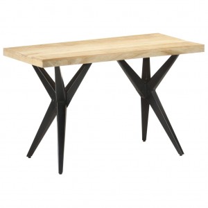 Mesa de comedor de madera maciza de mango 120x60x76 cm D