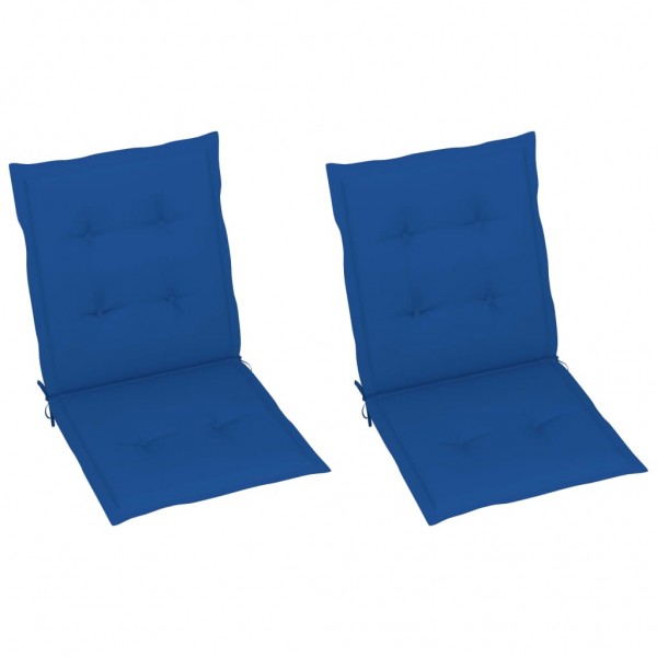 Cojines para sillas de jardín 2 unidades azul klein 100x50x3 cm D