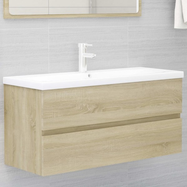 Mobiliário lavatório madeira contraplacada carvalho Sonoma 100x38.5x45 cm D