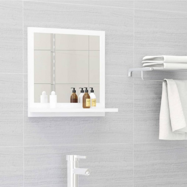 Espelho de casa de banho madeira contraplacada branca 40x10,5x37 cm D