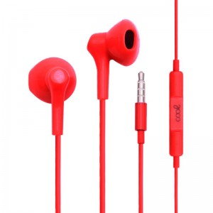 Auscultadores 3,5 mm COOL Stereo Bora com Micro Vermelho D