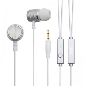 Aparelhos auditivos de 3,5 mm COOL Estéreo Metalizado Com Micro Prata D
