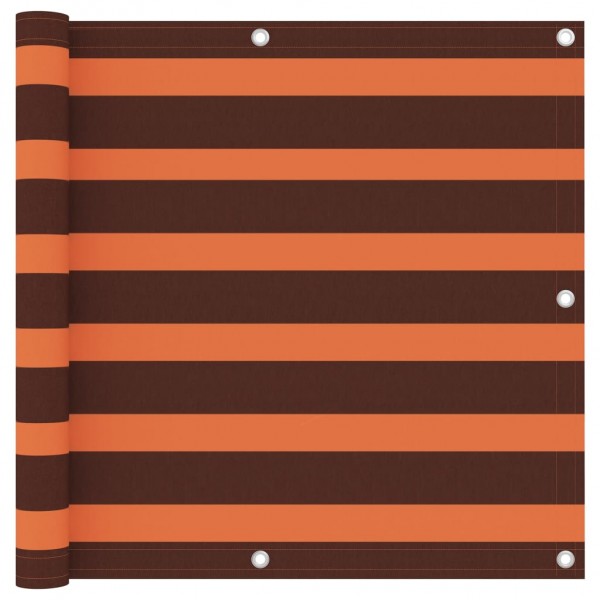 Toldo para balcón tela oxford naranja y marrón 90x500 cm D