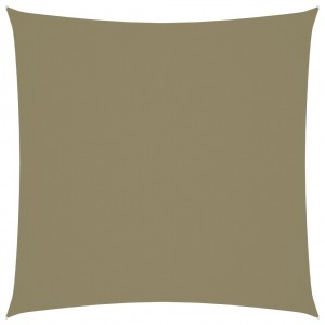 Telhado de vela quadrado de tecido oxford beige 7x7 m D