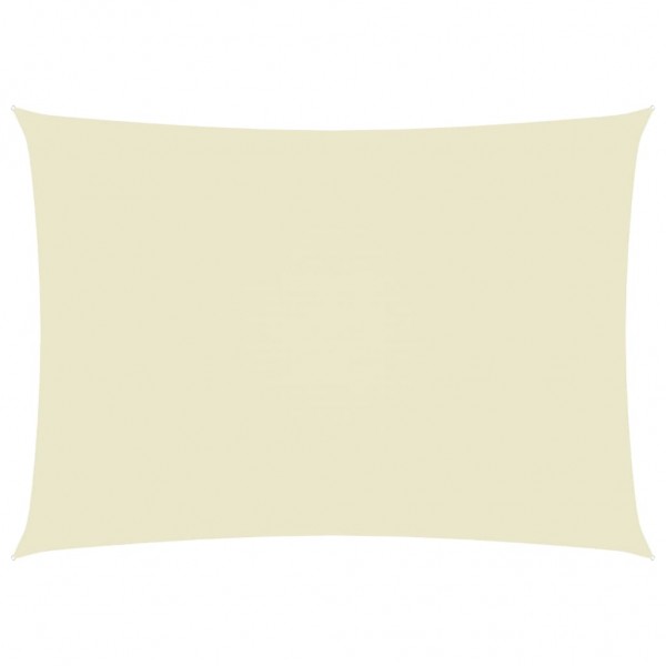 Telhado de vela rectangular de tecido Oxford de cor creme 3,5x5 m D