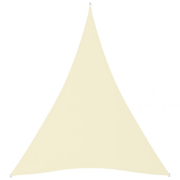 Telhado de vela triangular de tecido Oxford de cor creme 3x4x4 m D