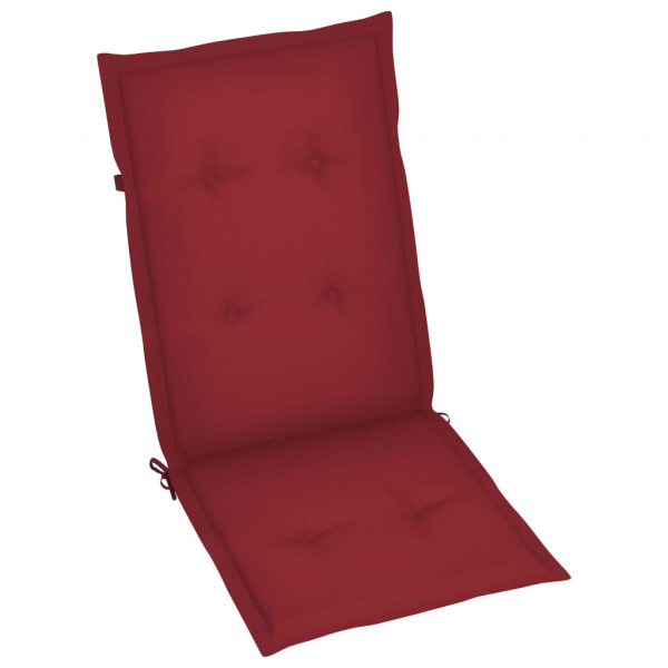 Cushion cadeira de jardim de apoio alto 6 pés tela vermelha 120x50x3 cm D