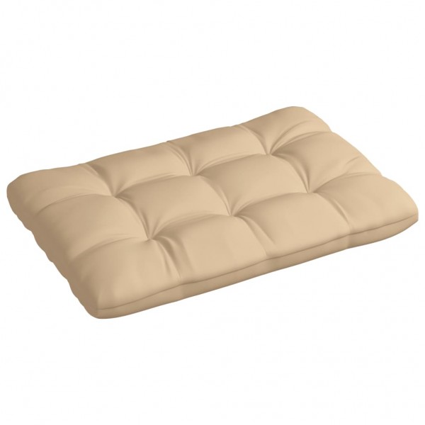 Cama de sofá de palhetas de tecido bege 120x80x12 cm D