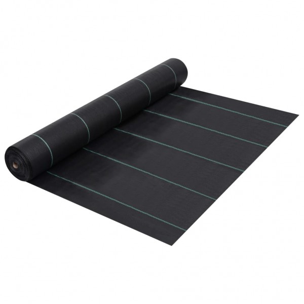 Estera de control de malezas y raíces PP negro 1x25 m D