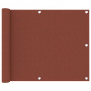 Toldo para balcón de tela oxford terracota 75x300 cm D