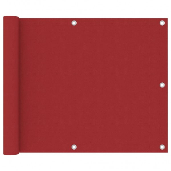 Toldo para balcón de tela oxford rojo 75x300 cm D